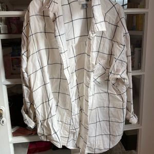 Cream and Black button down